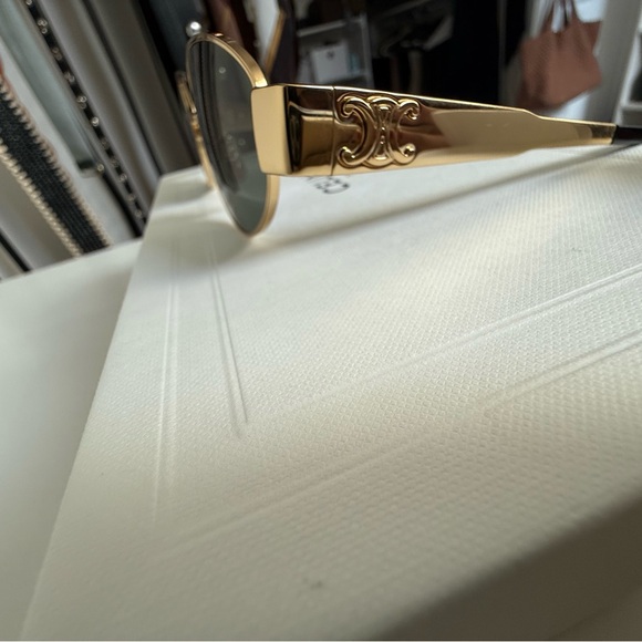 Celine - Triomphe Oval Metal Sunglasses (Brand new!) - Picture 7 of 9